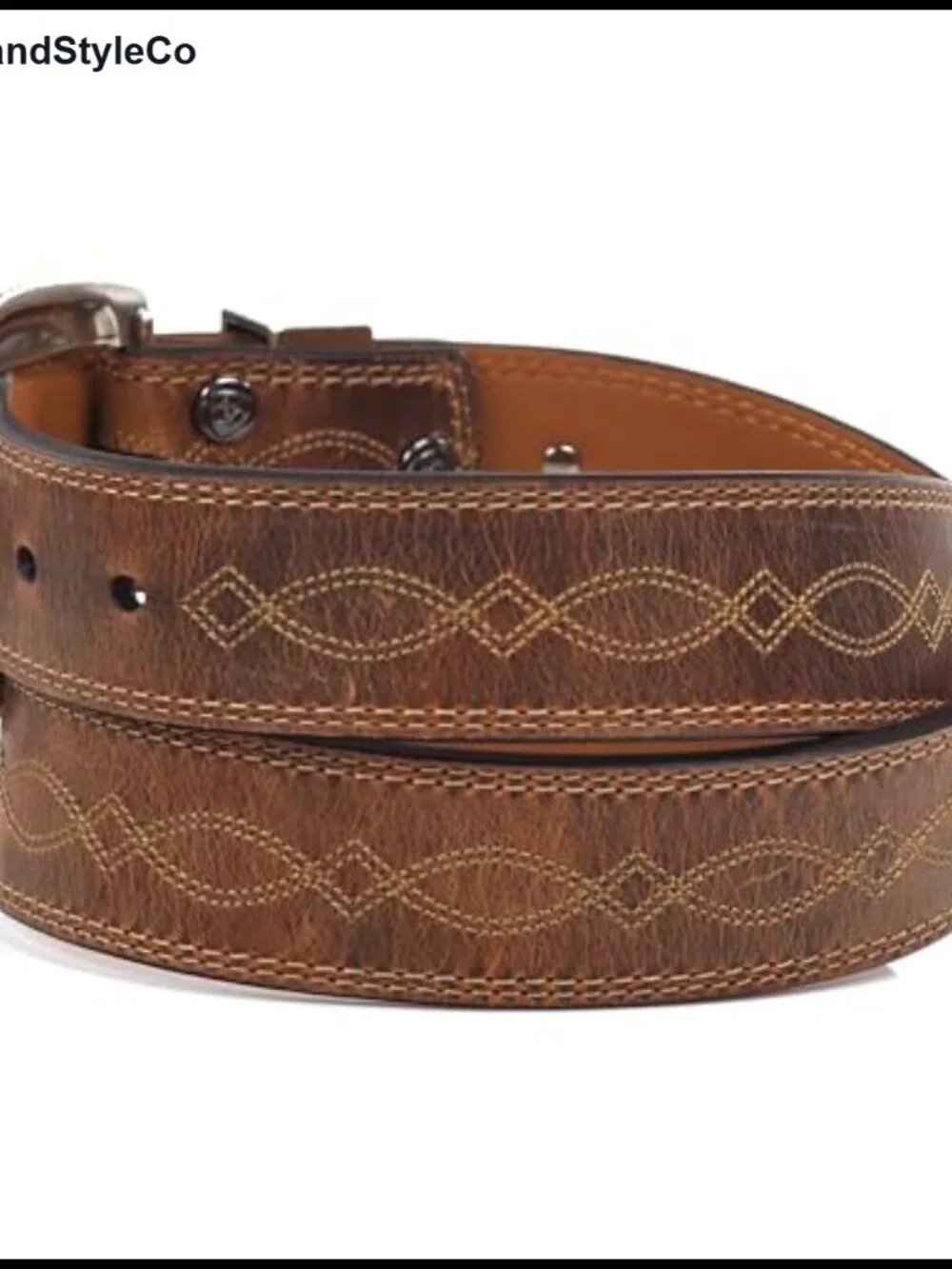 Women's Full-Grain Leather Tapered Belt with Removable Buckle
